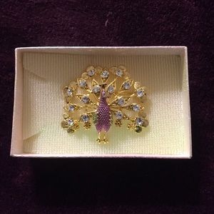 Peacock brooche